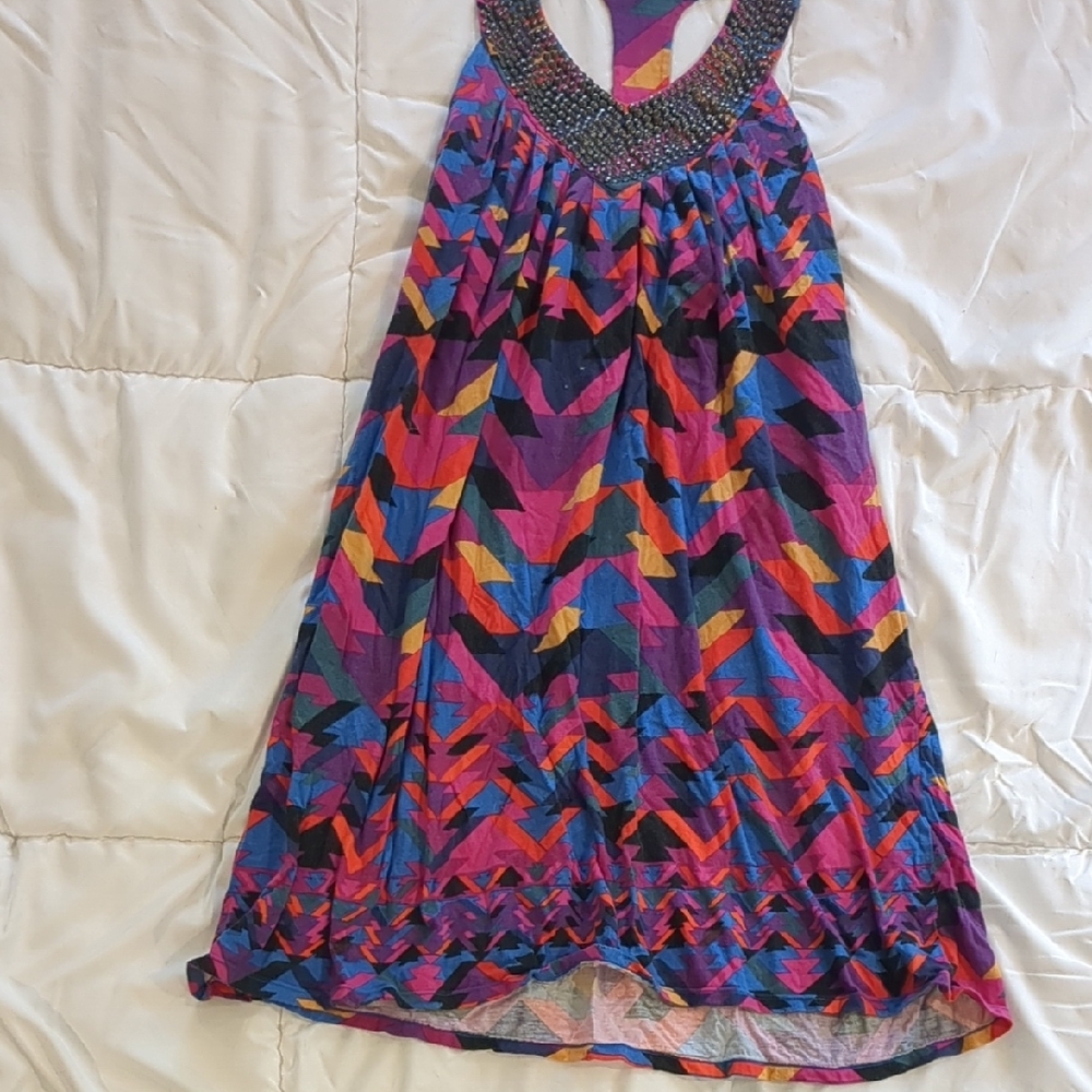Colorful Geometric Pattern Dress